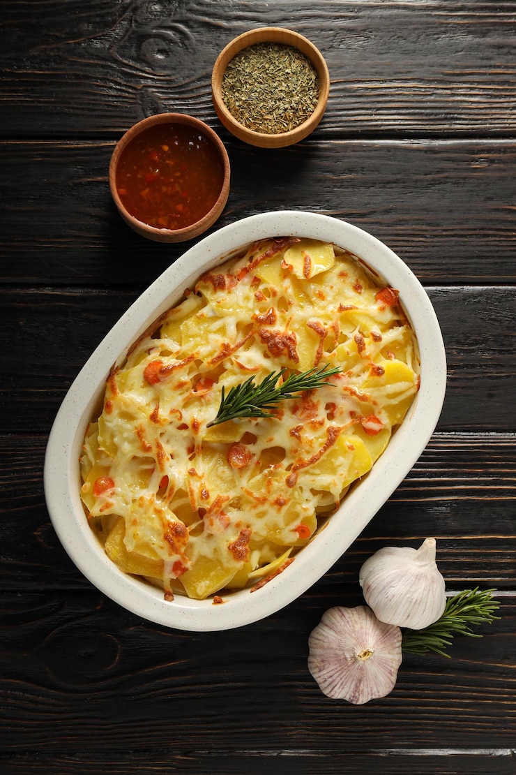 Foto gratuito concetto di gustosa e deliziosa cucina casalinga a base di patate