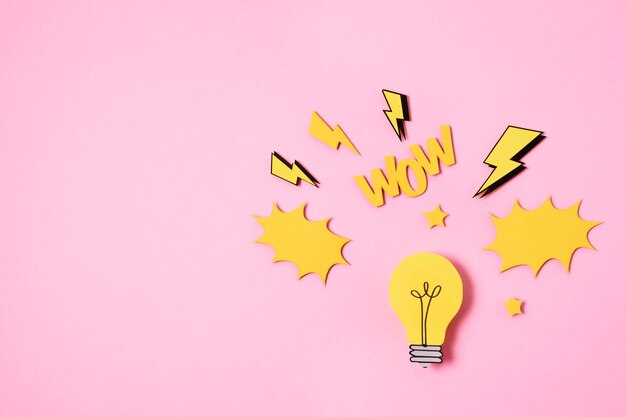 Concetto di idea con la lampadina
