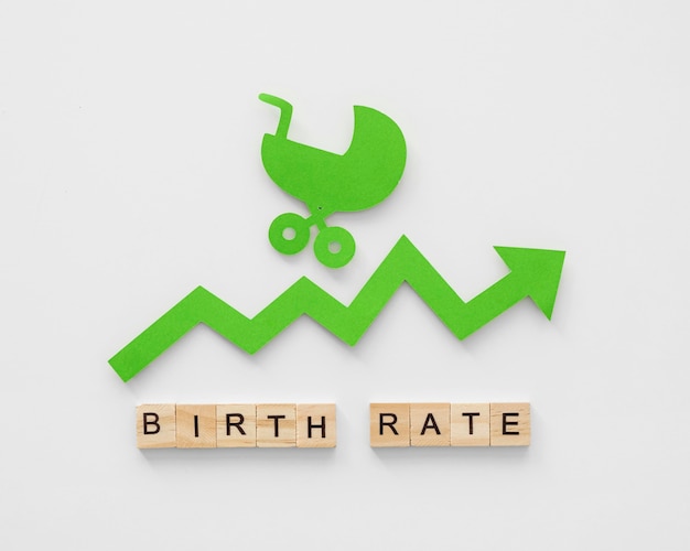 Concetto di livello di fertilità tasso di natalità
