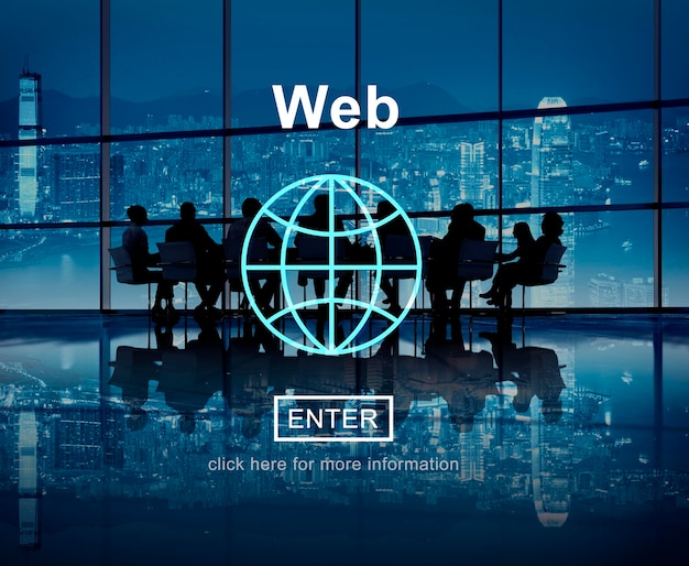 Concetto di rete di connessione per lo sviluppo di hosting Web
