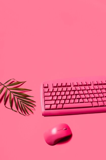 Concetto di tastiera rosa
