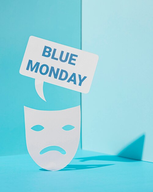 Concetto di tristezza lunedì blu