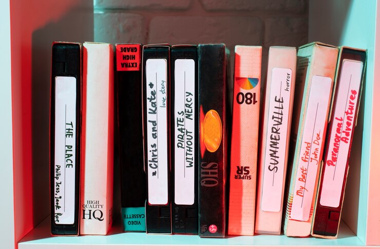 Foto gratuito confezione vhs retrò ancora in vita