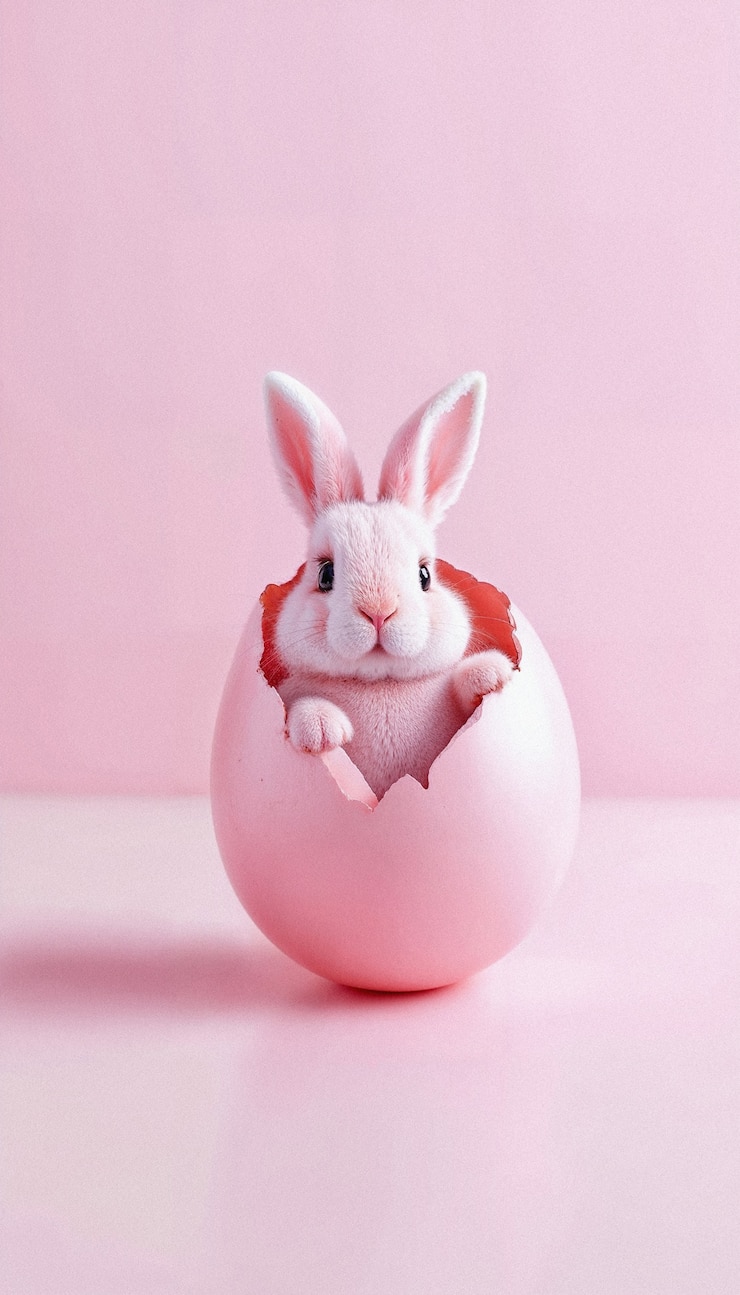 Foto gratuito coniglietto rosa di pasqua