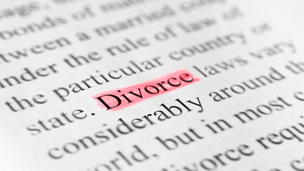 Contratto di divorzio primo piano