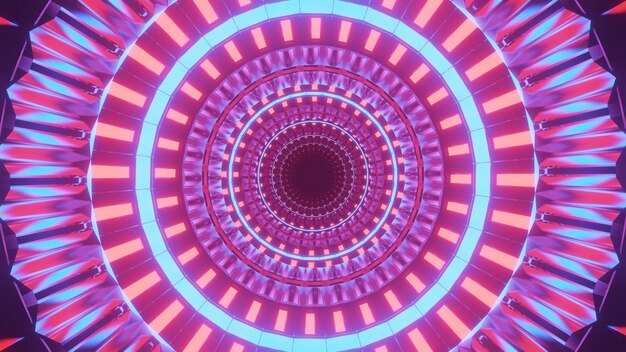 Cool sfondo futuristico con cerchi colorati illuminati