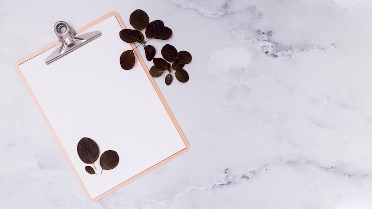Foto gratuito copia spazio appunti con foglie viola