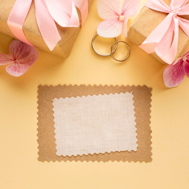 Copia spazio lettera invito matrimonio concetto