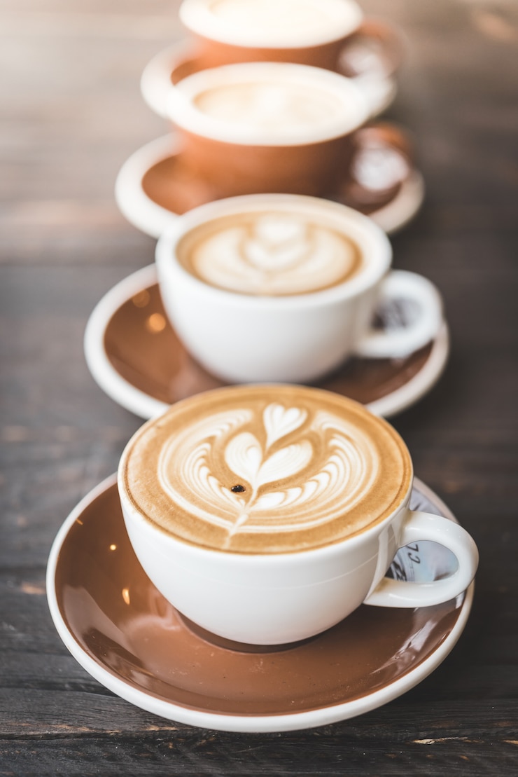 Foto gratuito coppa da caffè al latte