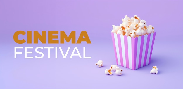 Coppa di popcorn del festival del cinema 3D