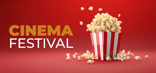 Coppa di popcorn del festival del cinema 3D