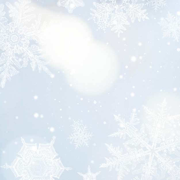 Cornice natalizia con fiocco di neve invernale, remix della fotografia di Wilson Bentley