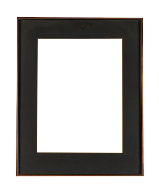 Cornice nera per pittura o immagine isolata su sfondo bianco