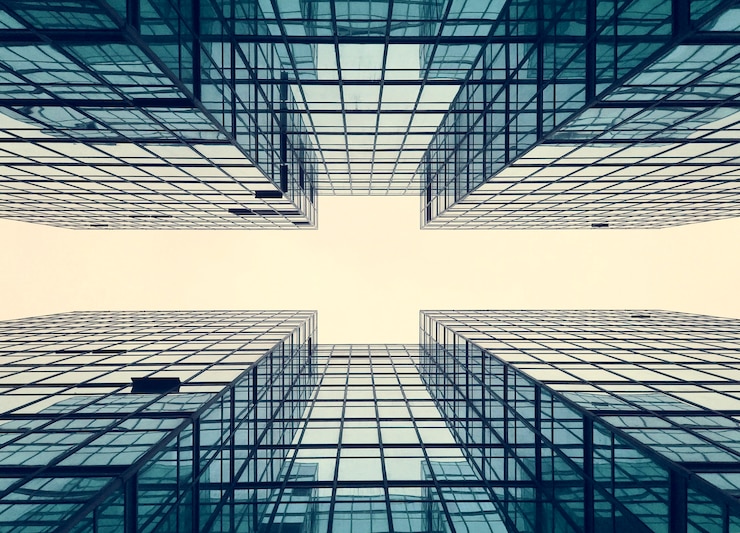 Foto gratuito costruzione business city geometry