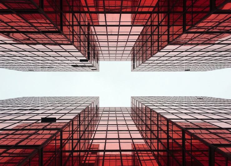 Foto gratuito costruzione business city geometry