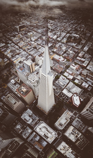 Costruzione iconica della piramide di Transamerica a San Francisco del centro