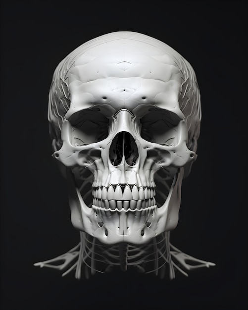 Cranio umano in studio