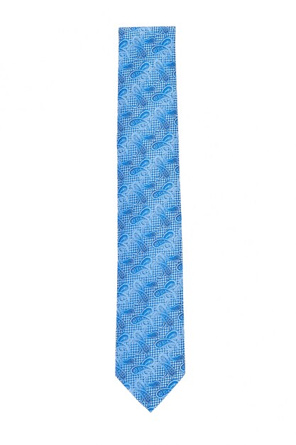 cravatta blu con il disegno astratto