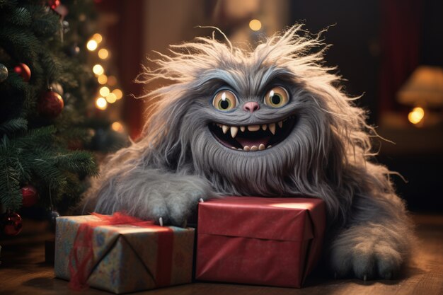 Creatura stravagante che illustra il Grinch