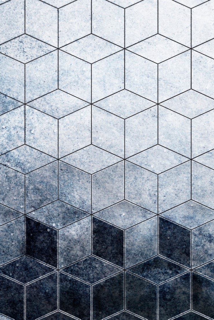 Foto gratuito cubo blu astratto modellato