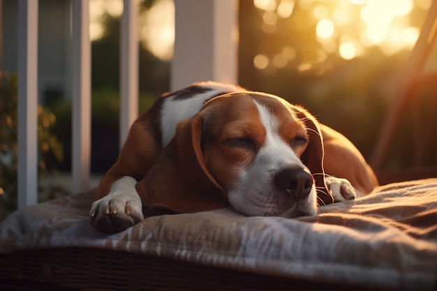 Cuccio cane che dorme ai generato