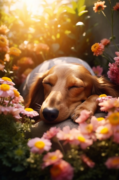 Cuccio cane che dorme ai generato