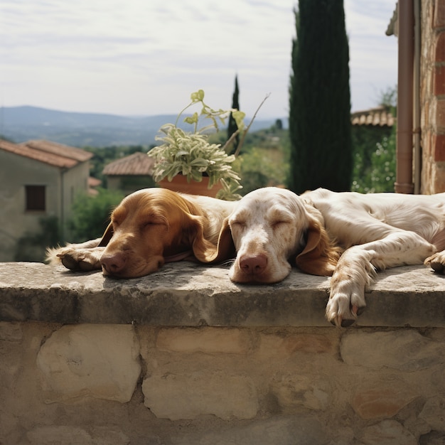 Cuccio cane che dorme ai generato