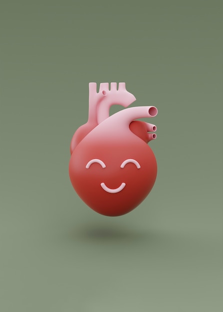 Cuore anatomico del fumetto di smiley