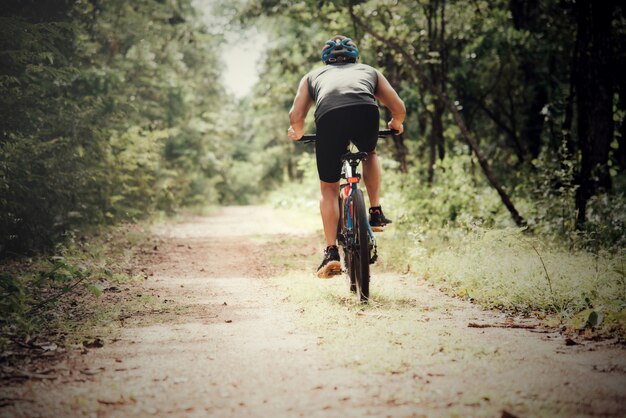 Cyclist Man Racing Bike Outdoor