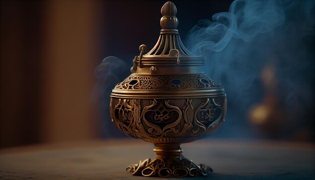 Decorazione culturale vecchia fiamma di candela a oggetto singolo generata dall'intelligenza artificiale