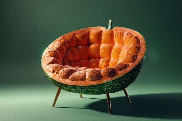 Decorazione d'interno e mobili ispirati a frutta e verdura