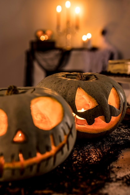 Decorazioni del partito di halloween del primo piano