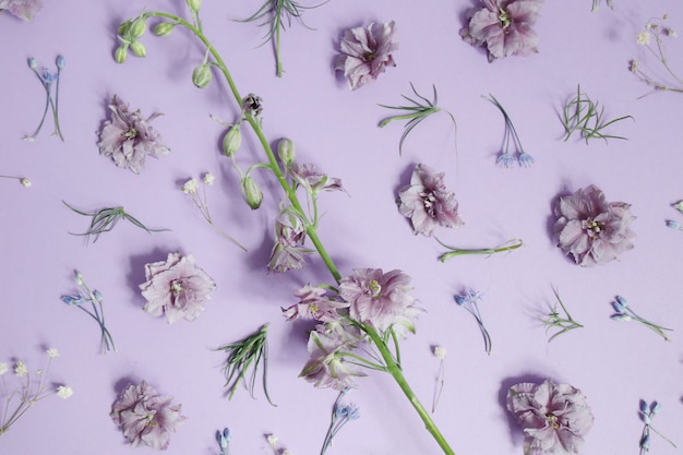 Decorazioni floreali a petali viola