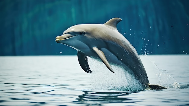 Delfino che salta fuori dall'acqua