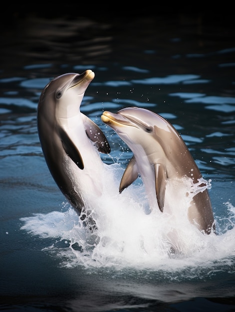 Delfino che salta fuori dall'acqua