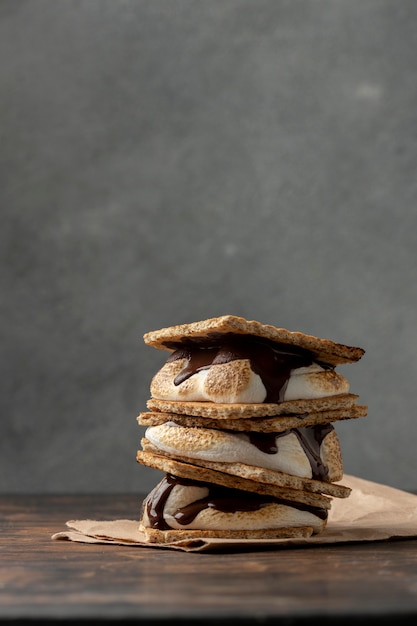 Deliziosa composizione di dessert s'mores