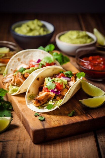 Deliziosa composizione di tacos