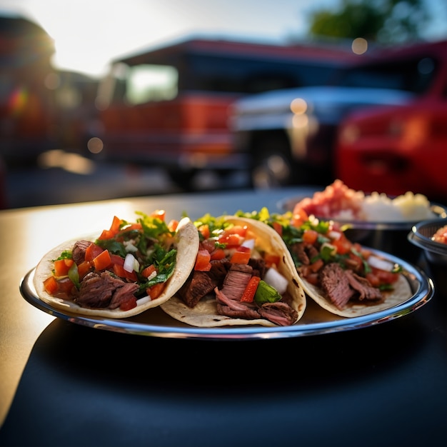 Deliziosa composizione di tacos