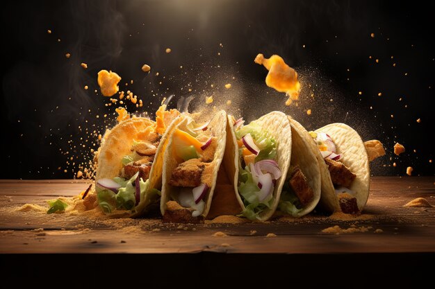 Deliziosa composizione di tacos