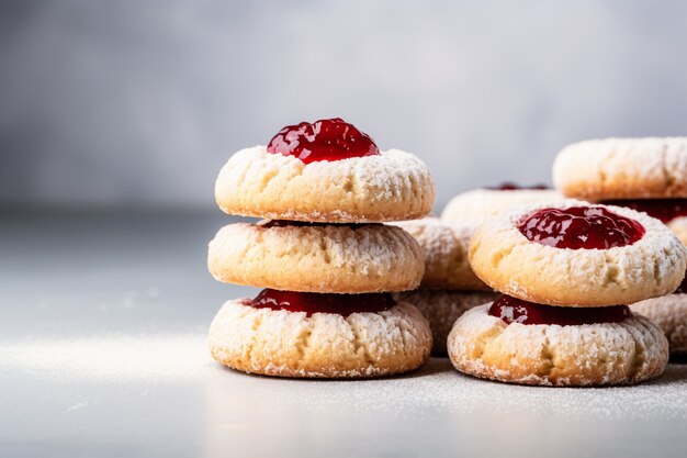 Deliziosa disposizione dei biscotti