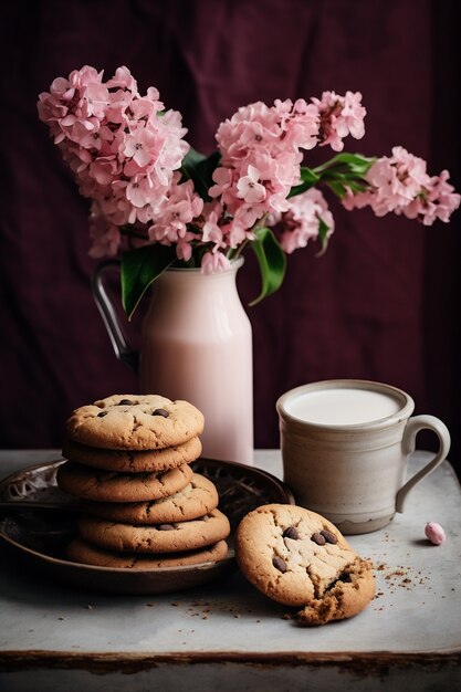 Deliziosa disposizione dei biscotti