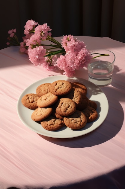 Deliziosa disposizione dei biscotti