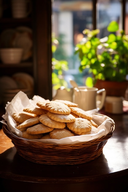 Deliziosa disposizione dei biscotti