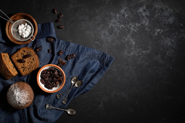 Deliziosa disposizione di dolci da forno