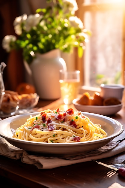 Deliziosa pasta sul piatto