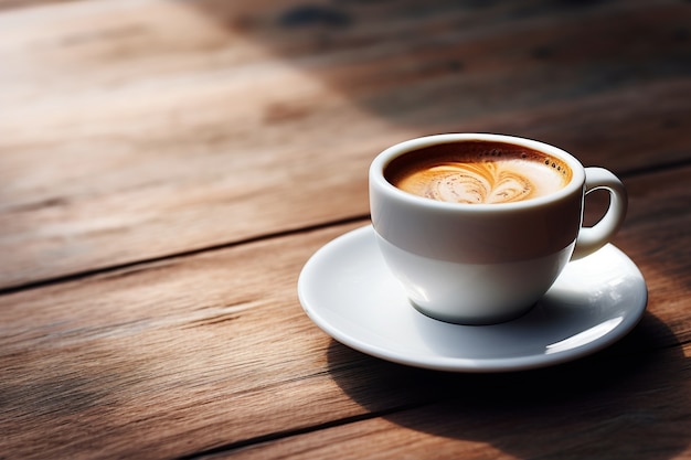 Deliziosa tazza di caffè al chiuso