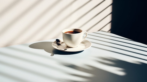 Deliziosa tazza di caffè al chiuso