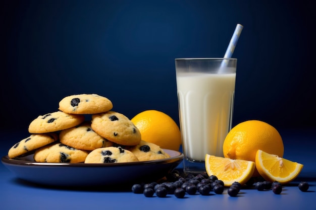 Deliziosi biscotti con mirtilli e limoni