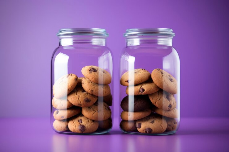Foto gratuito deliziosi biscotti in barattolo