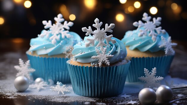 Deliziosi cupcakes a tema invernale